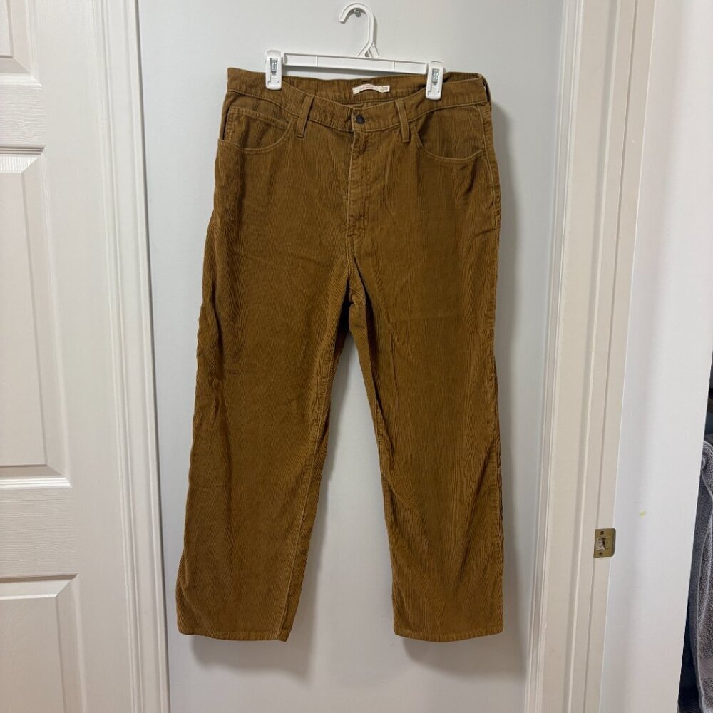 Levi's Brown Corduroy Pants 94 BAGGY sz 33 Preppy 90s style cottage core - Picture 2 of 14